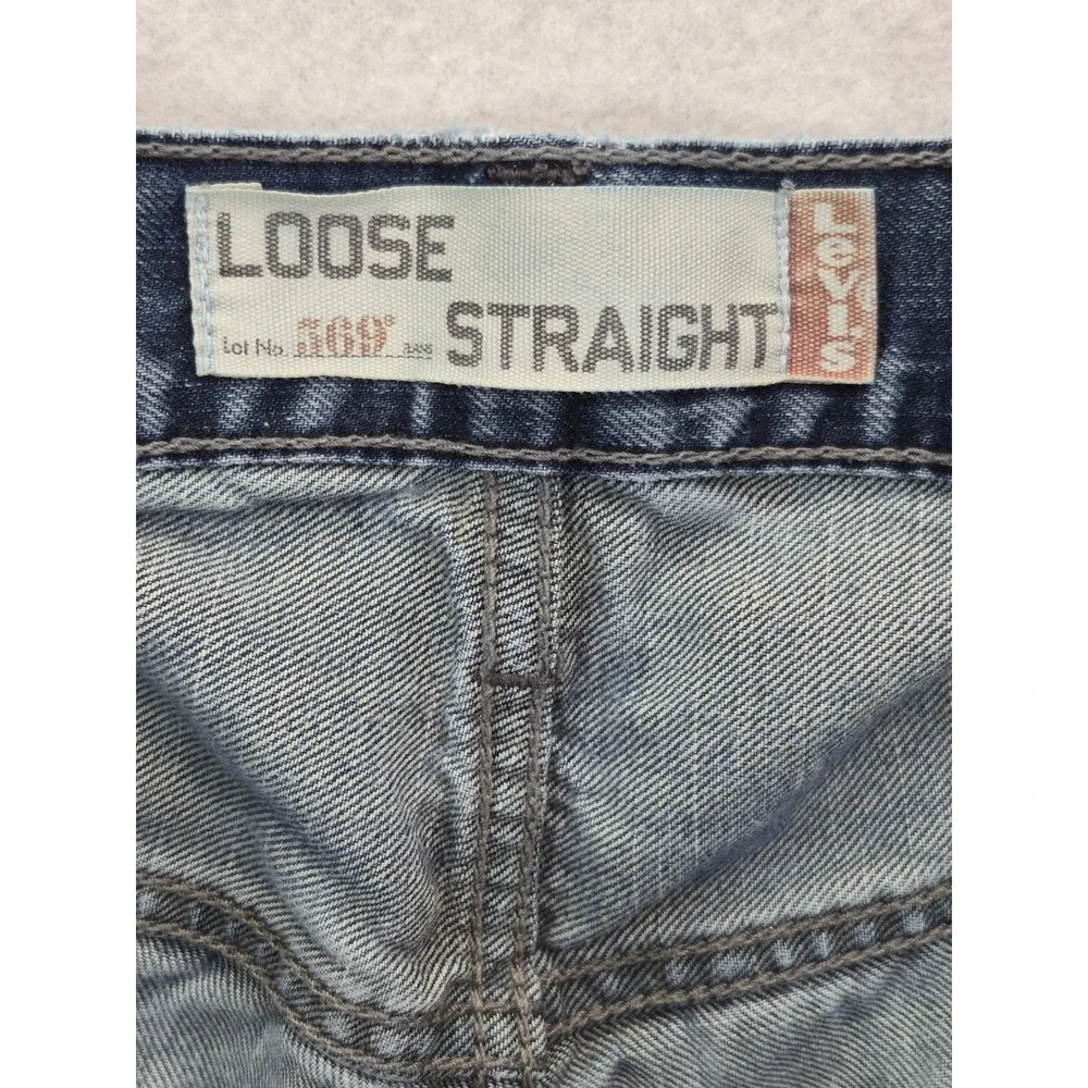 Levi's 569 Loose Straight Jeans Men's 34x32 Blue Relaxed Fit Denim